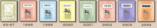 EMS stickers 1993-2004